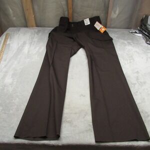 Perfection Uniform Pants Men 37R Brown Cargo Perfection Flat Unhemmed 38x37 NWD